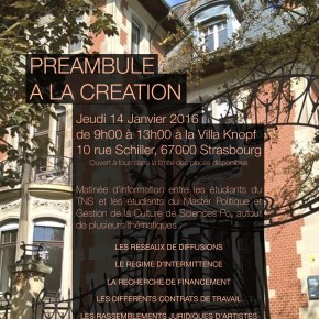 PREAMBULE A LA CREATION - TNS PREAMBULE A LA CREATION - TNS