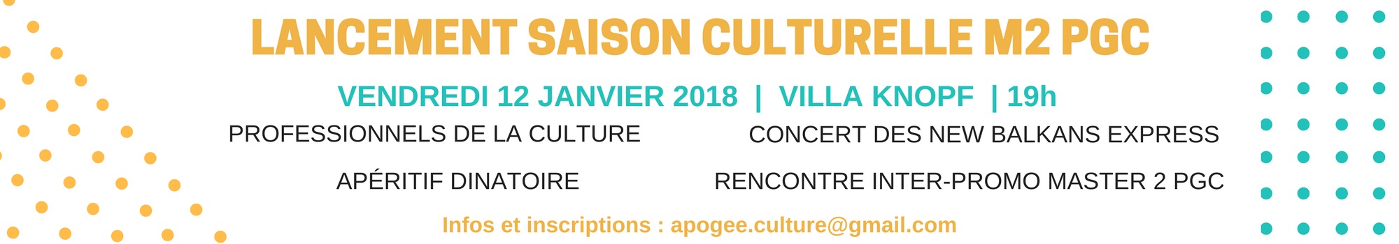 Lancement de la saison culturelle 2017-2018 PGC