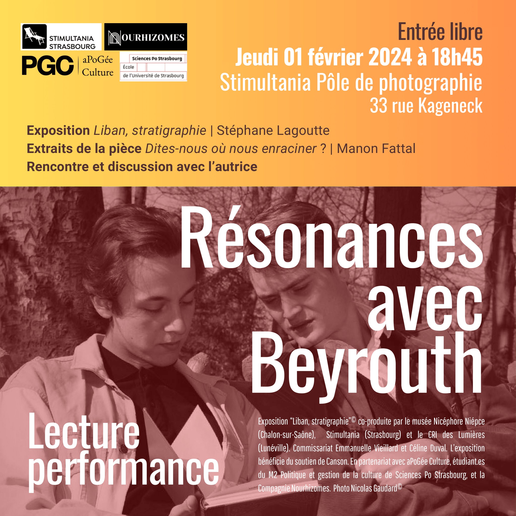 Lecture-performance : Résonances avec Beyrouth