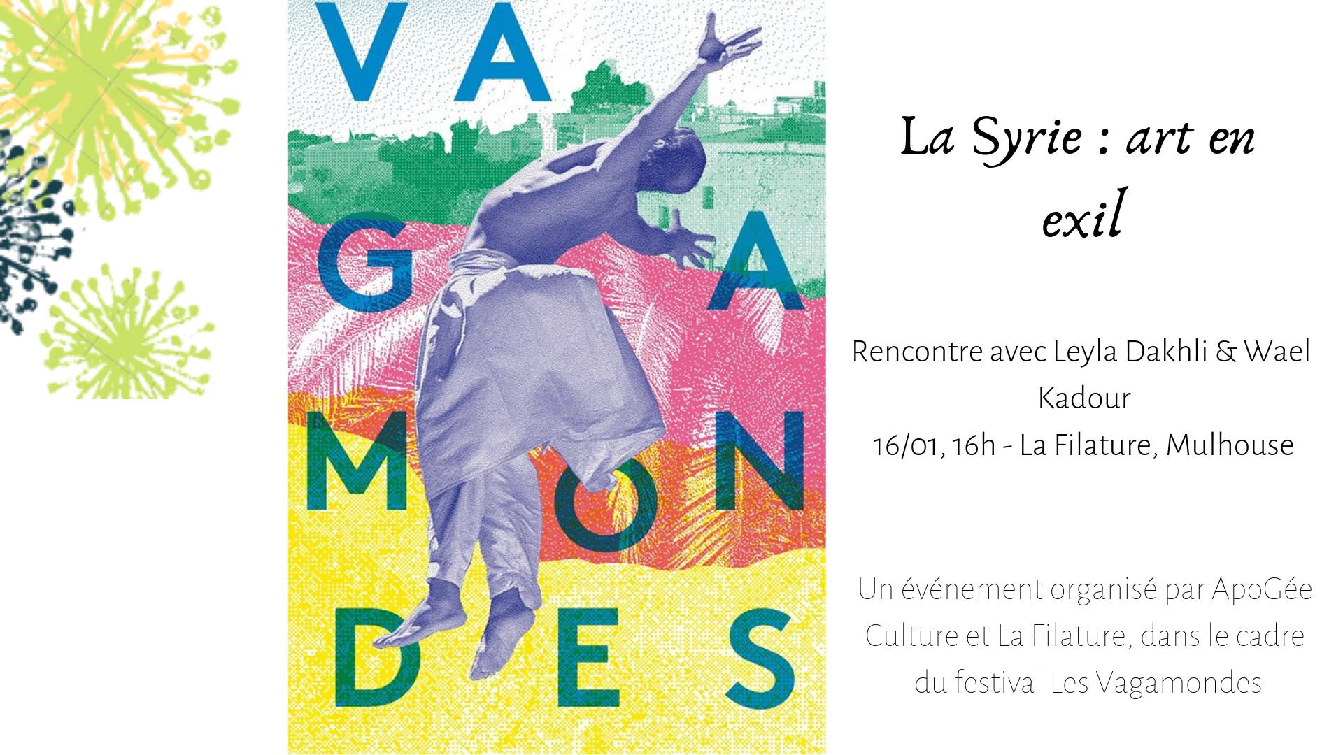 16 janvier 2019 : Rencontre « La Syrie Art en exil »